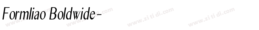 Formliao Boldwide字体转换